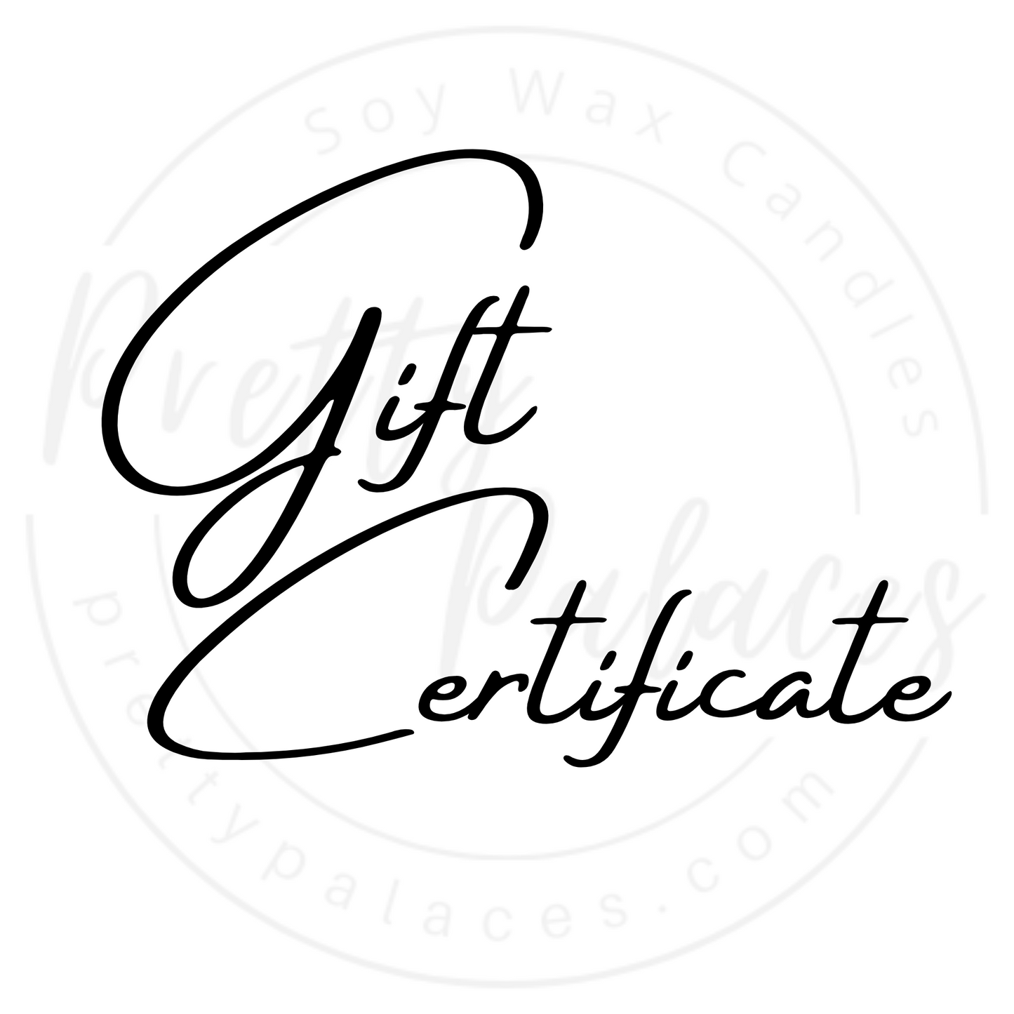 Pretty Palaces Gift Certificate